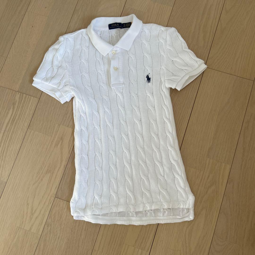 ケーブルニット ポロシャツ　ポロ ラルフ ローレン　X Sサイズ