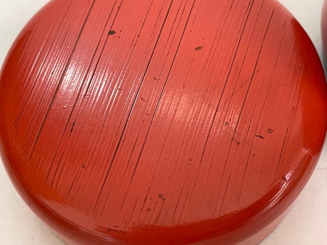 堅地塗師　宗達　漆　朱　刷毛目　棗　根来　共箱　茶道具