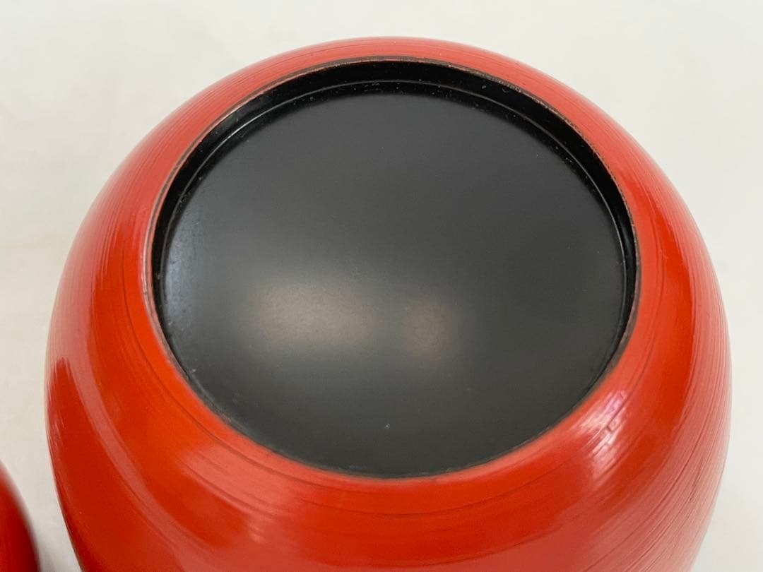 堅地塗師　宗達　漆　朱　刷毛目　棗　根来　共箱　茶道具