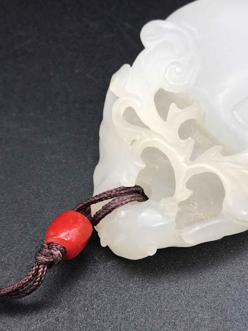 激安　中国古玩　砡　古玉　和田玉　　清時代　極上　和田白玉(F-72)