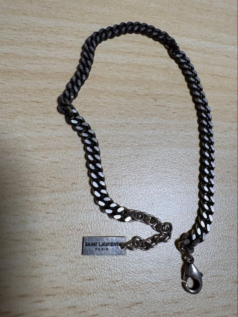 SAINT LAURENT シルバーチェーンブレスレット