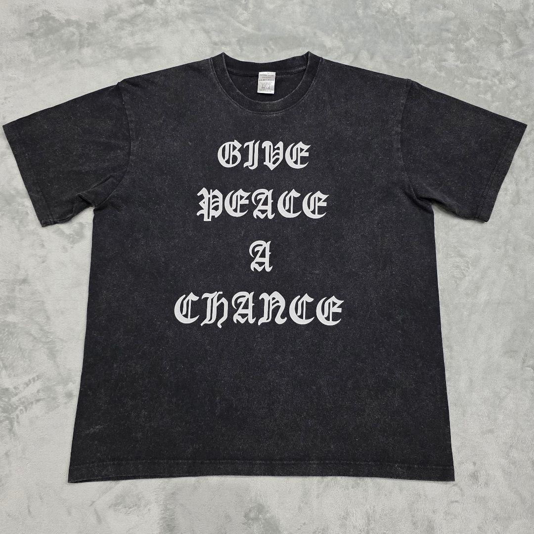 ナンバーナイン　反戦Tシャツ　3　黒　GIVE　PEACE　A　CHANCE