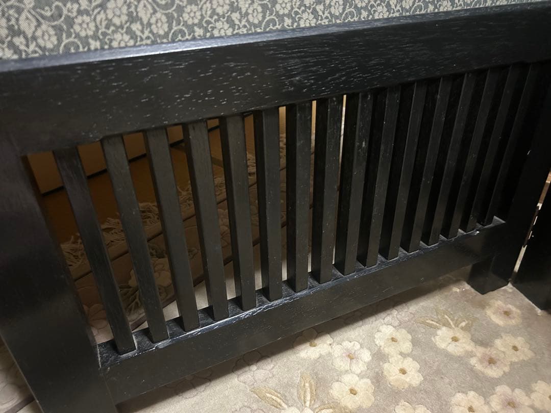 花と鳥の絵柄　陶器　木製パーテーション