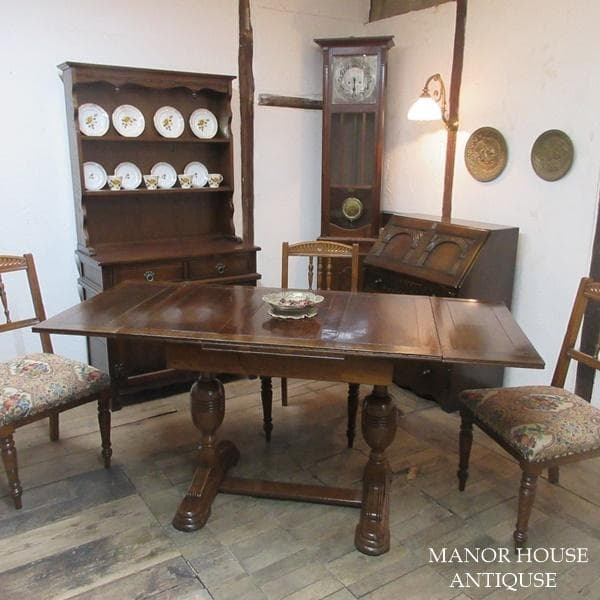 イギリス アンティーク 家具 ドローリーフテーブル ダイニング 英国 6063d