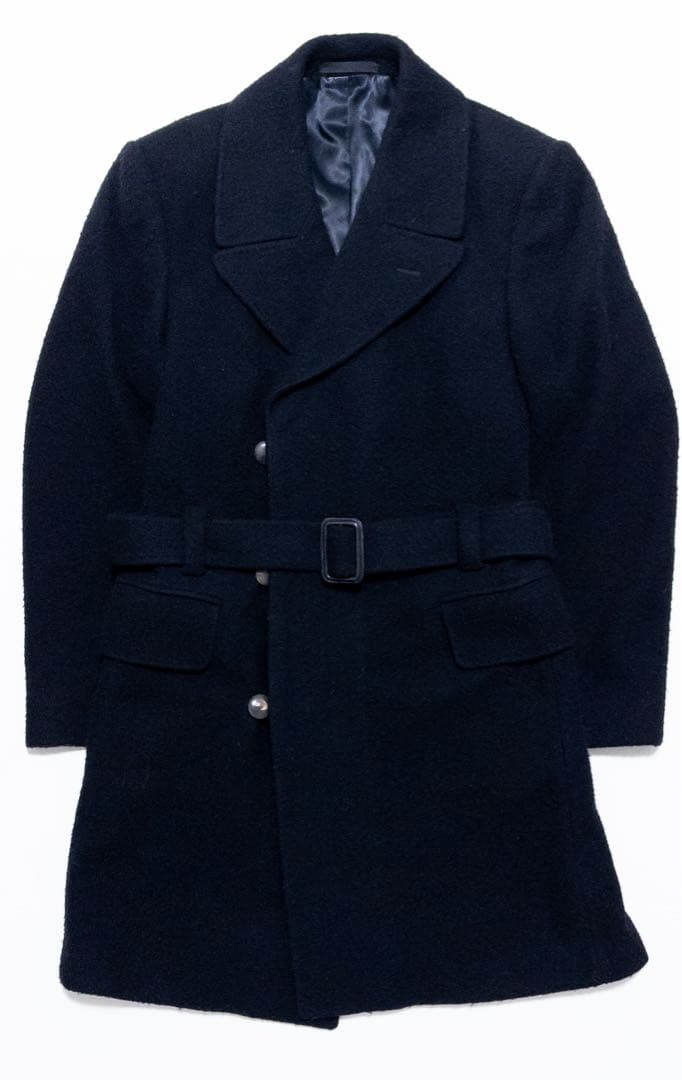 イヴサンローラン ベルテッド コート 46 ブラック Y2K イタリア製