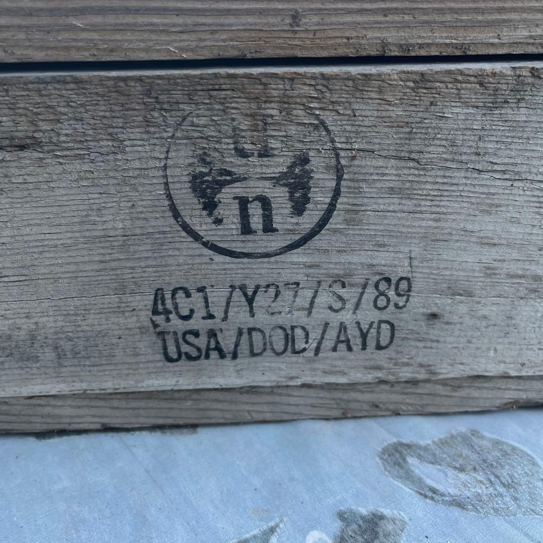 ビンテージ　米軍　木製弾薬箱