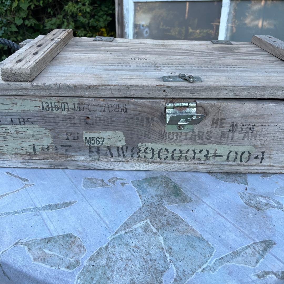 ビンテージ　米軍　木製弾薬箱