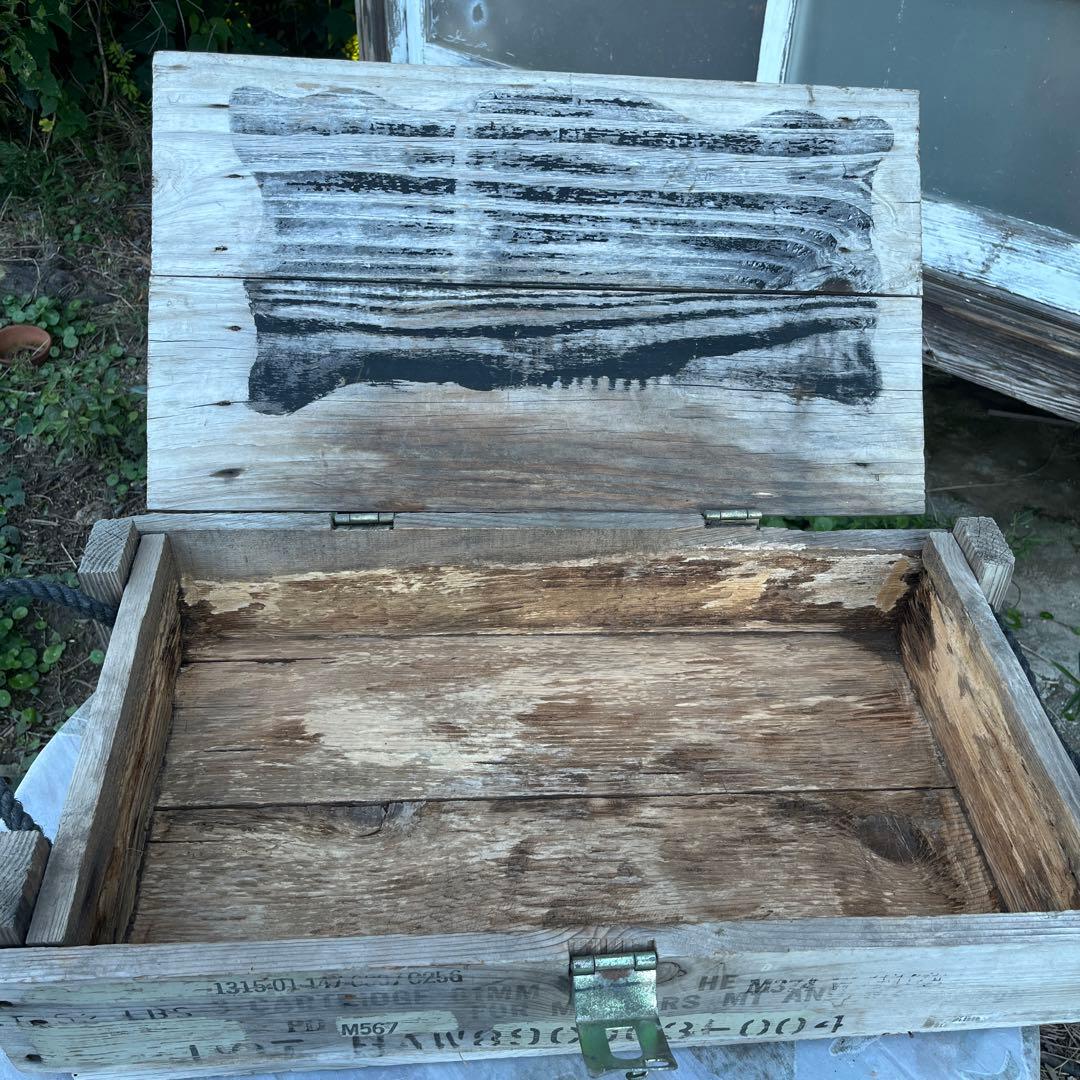 ビンテージ　米軍　木製弾薬箱