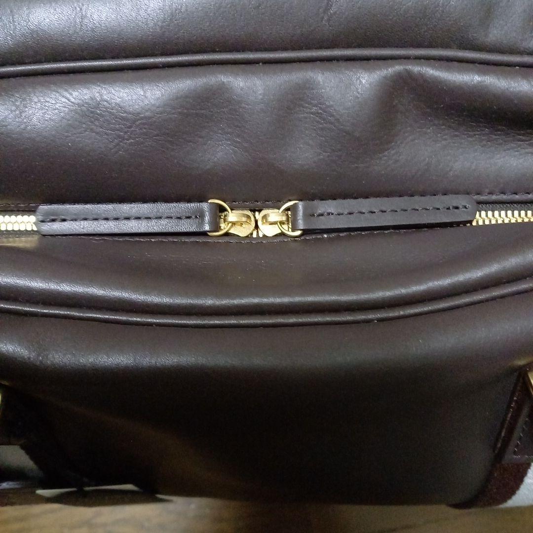 ブラウンレザーボストンバッグ