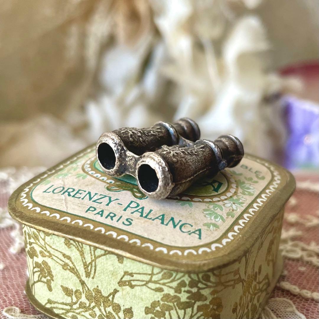 オペラグラスチャーム ミニチュア双眼鏡 ドールミニョネット用フランスアンティーク