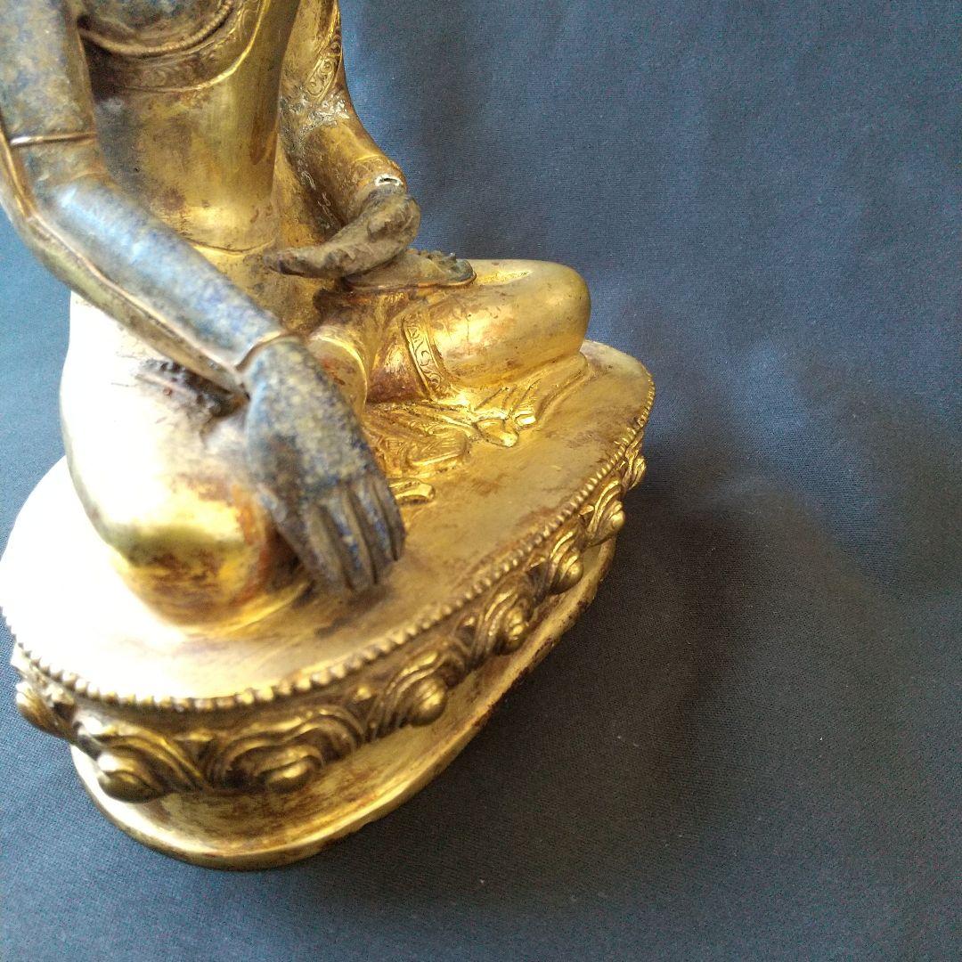 金銅  ラピスラズリ  仏像  貴重  骨董  茶道具