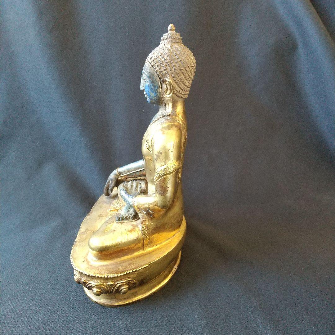 金銅  ラピスラズリ  仏像  貴重  骨董  茶道具