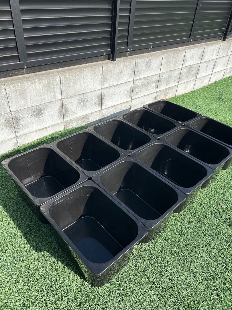 いぶきオリジナル　メダカ飼育舟18Ｌ黒１０個セット