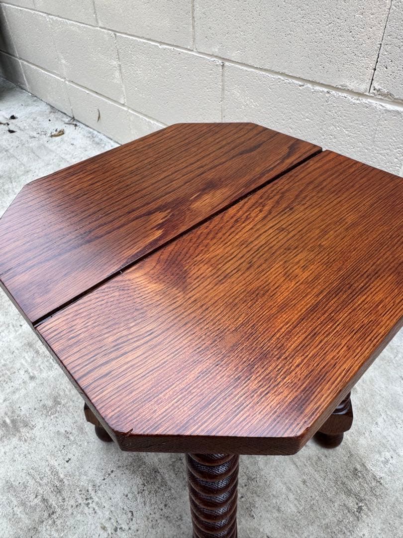 【期間限定SALE 】英国アンティーク ツイストレッグ サイドテーブル スツール