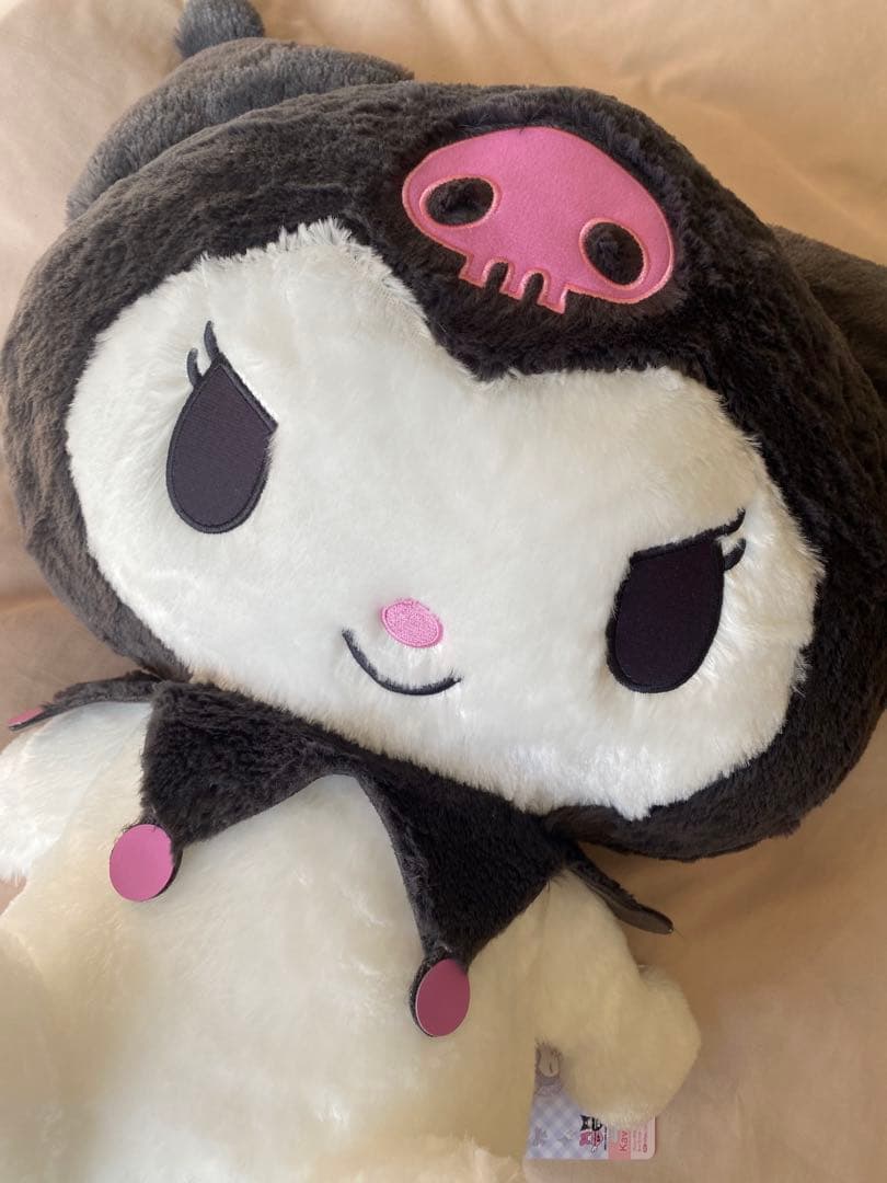 ビッグKuromi マイメロディ ぬいぐるみ スカル帽子 50cm