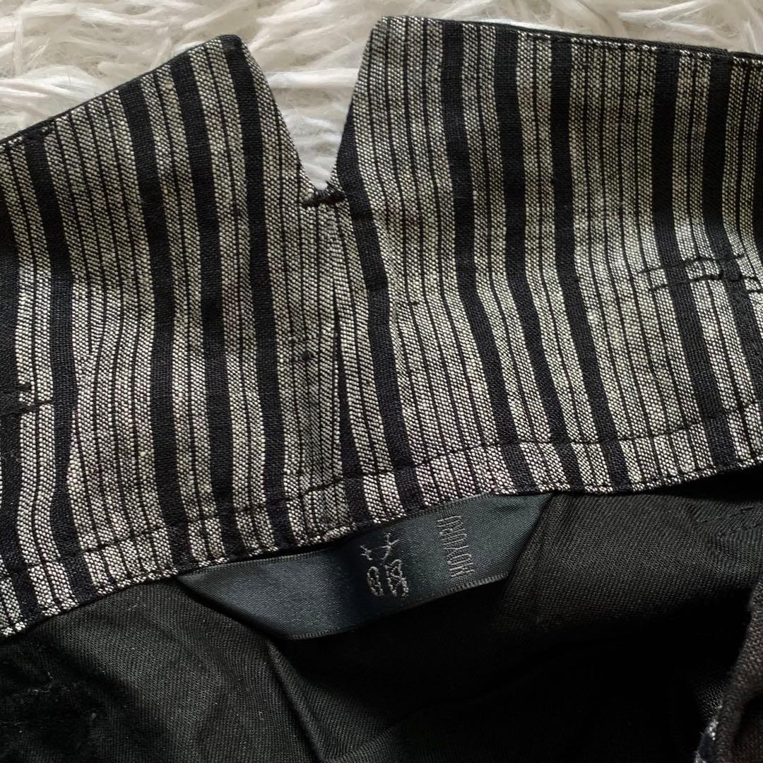 新品 MOYURU 萠 モユル リネン100% ガウチョ サルエルパンツ 黒