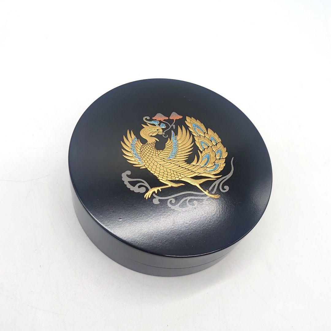 中村湖彩作 瑞鳥 螺鈿 蒔絵 一文字香合 茶道具