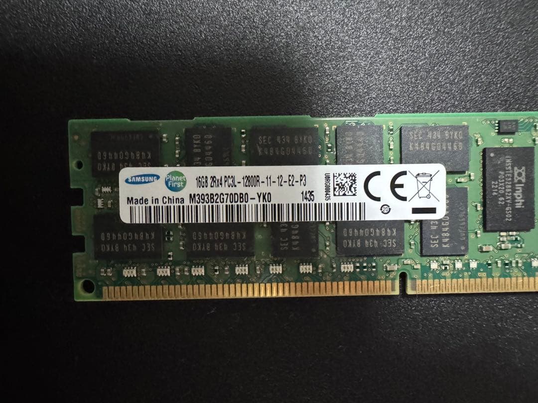 メモリ 256GBセット(16GBx16枚) サーバー向けECC付きでAIに最適