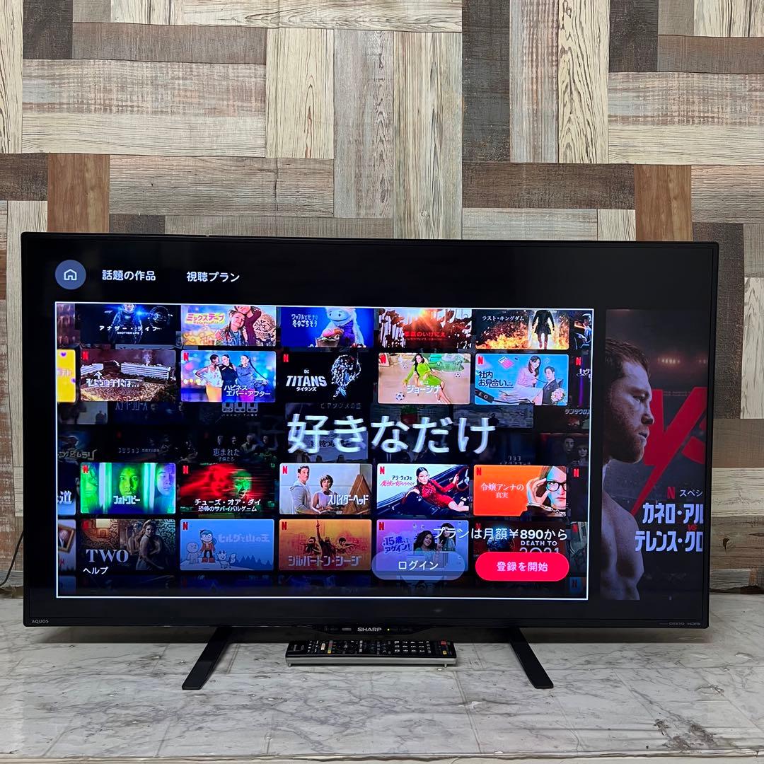 即日受渡❣️全国送料込シャープ 4k40V型YouTube Netflix視聴可能