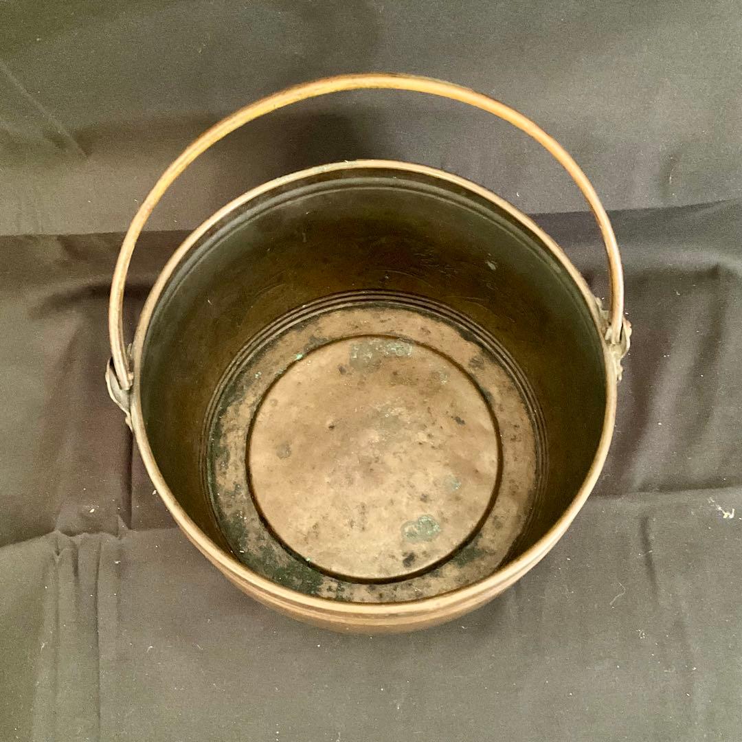 銅製 閼伽桶 仏教美術 密教 法具 アンティーク 中国美術 漢字 アンティーク