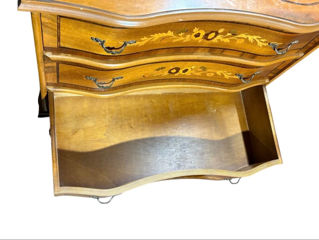 ■イタリア製　象嵌　猫脚　チェスト　タンス