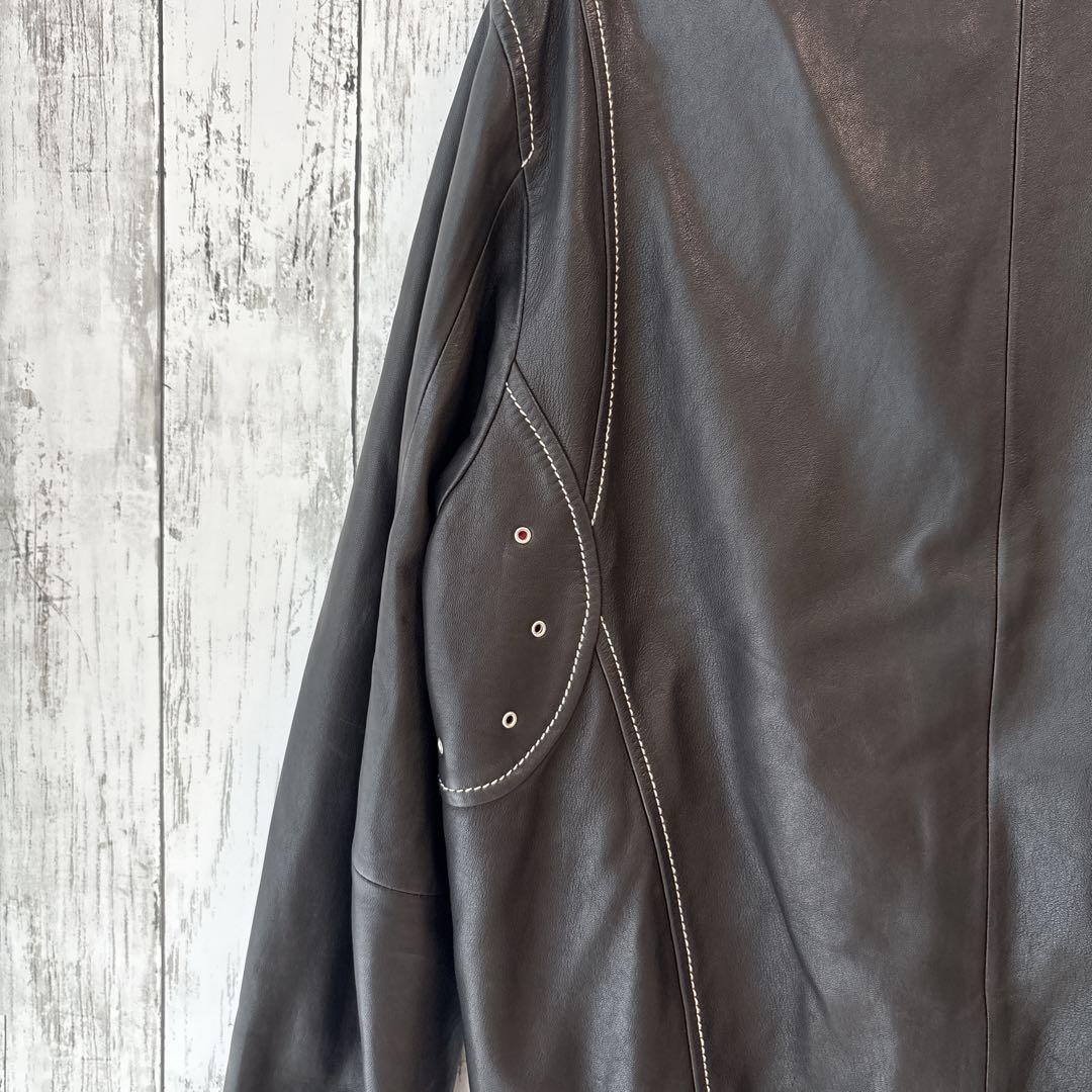 ハズブラ ディーゼル/DIESEL ロゴプレート ラムレザー ジャケット