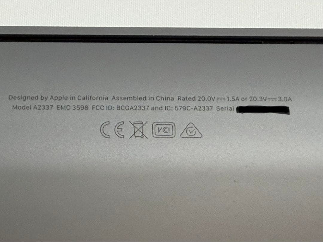 MacBookAir 2020 M1 8GB 512GB 13インチ