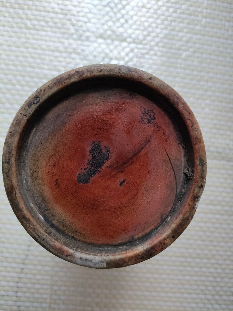 ●染付青花 壺（獅子耳付き）高さ約33cm／中国古陶磁／花瓶／アンティーク