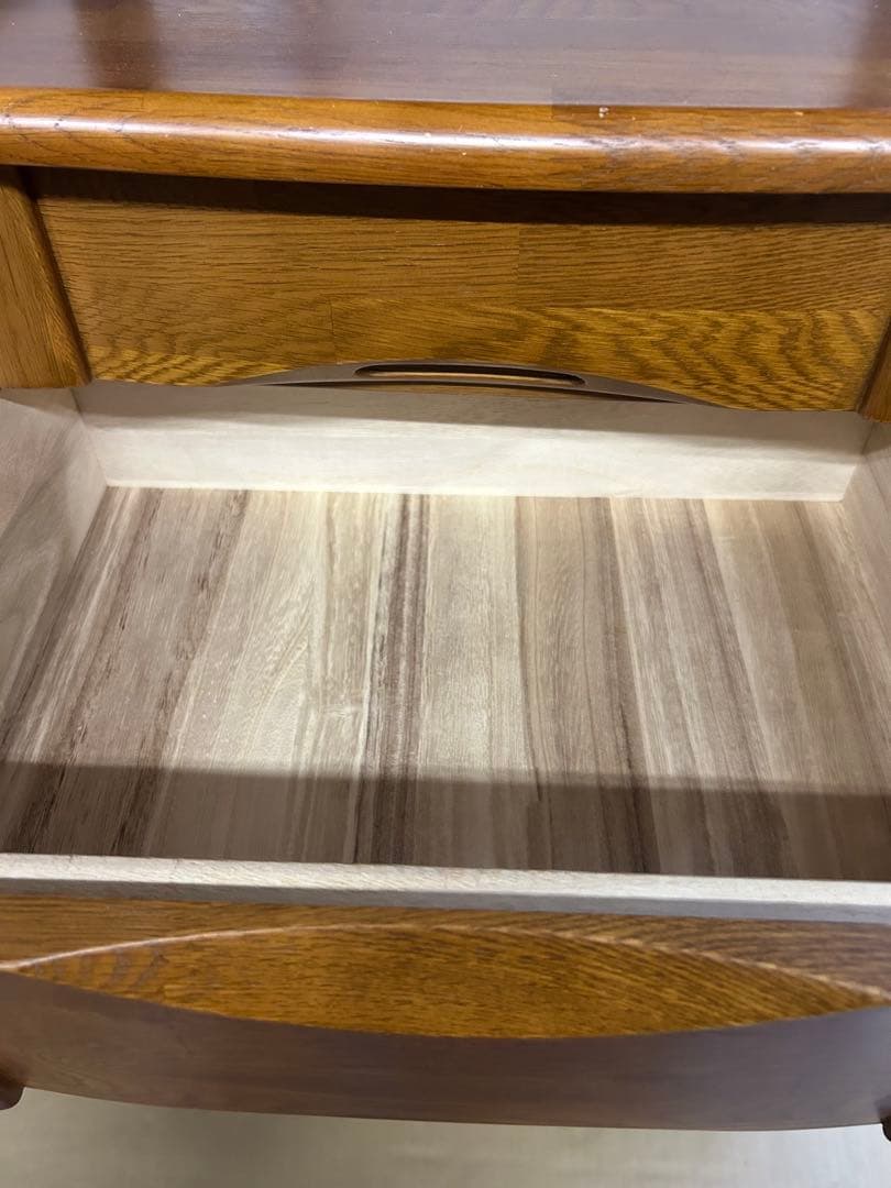 マルニ　天然木製　電話台・ファックス台 コンセント付き