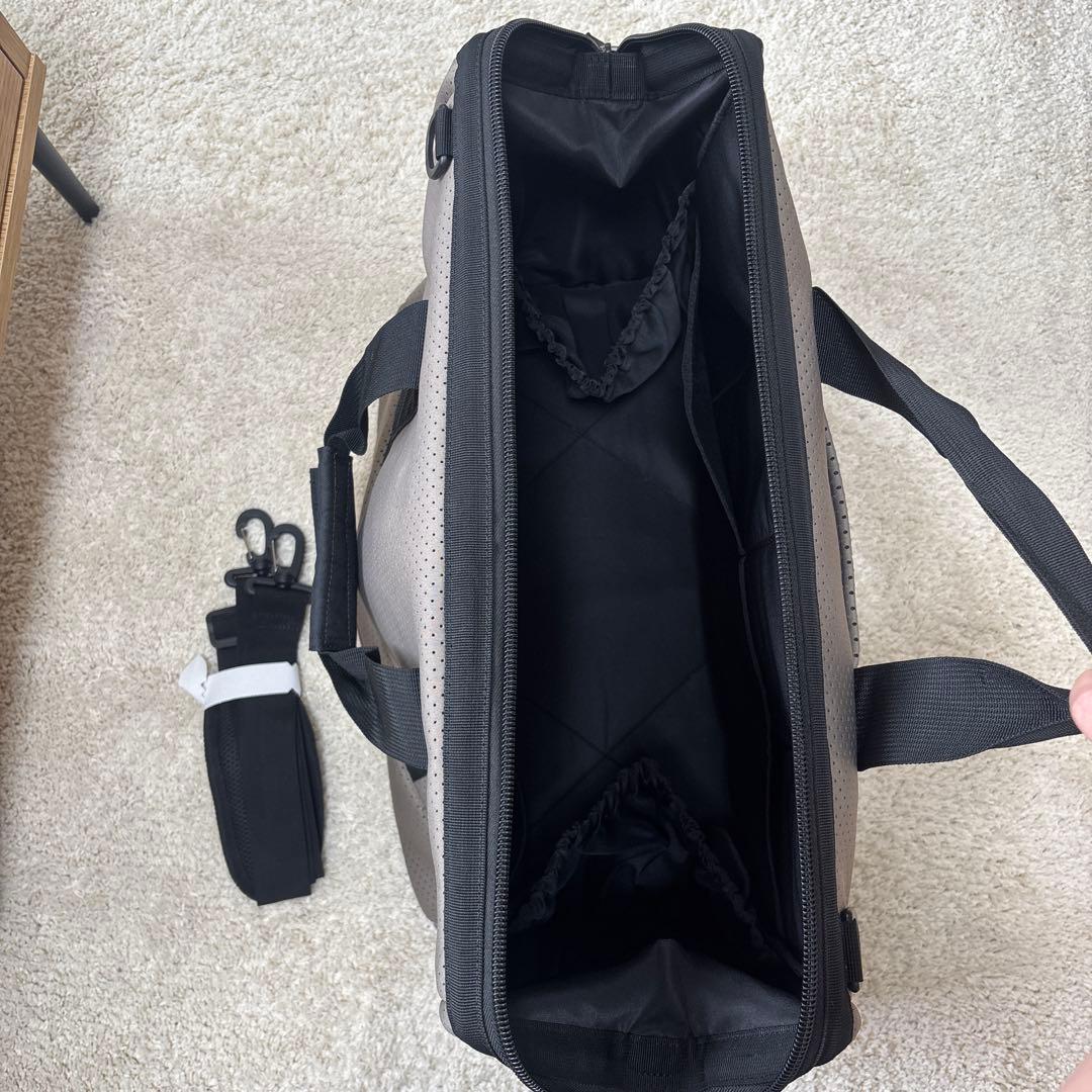 EDITAチャコールグレー ボストンバッグ 収納力抜群