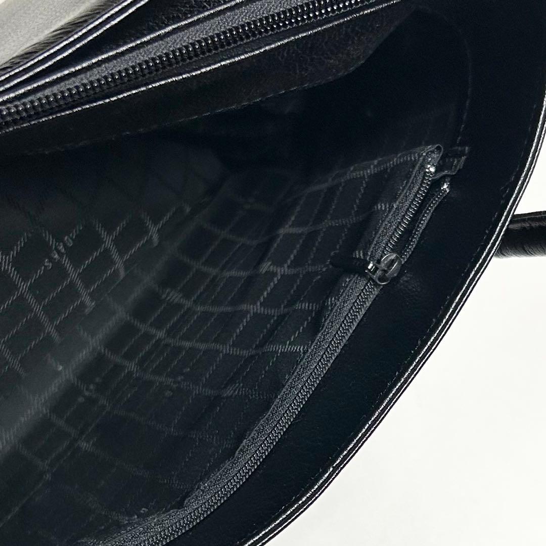 未使用✴︎ダックス/三室構造レザーハンドバッグ/やぎ革/黒/フォーマル/冠婚葬祭