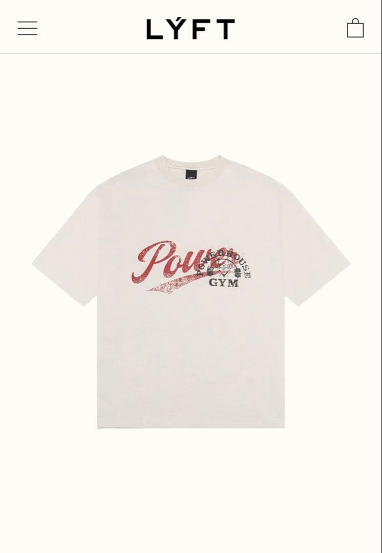®*e様 Lyft×Powerhouse Gym Tシャツ L アイボリー 新品