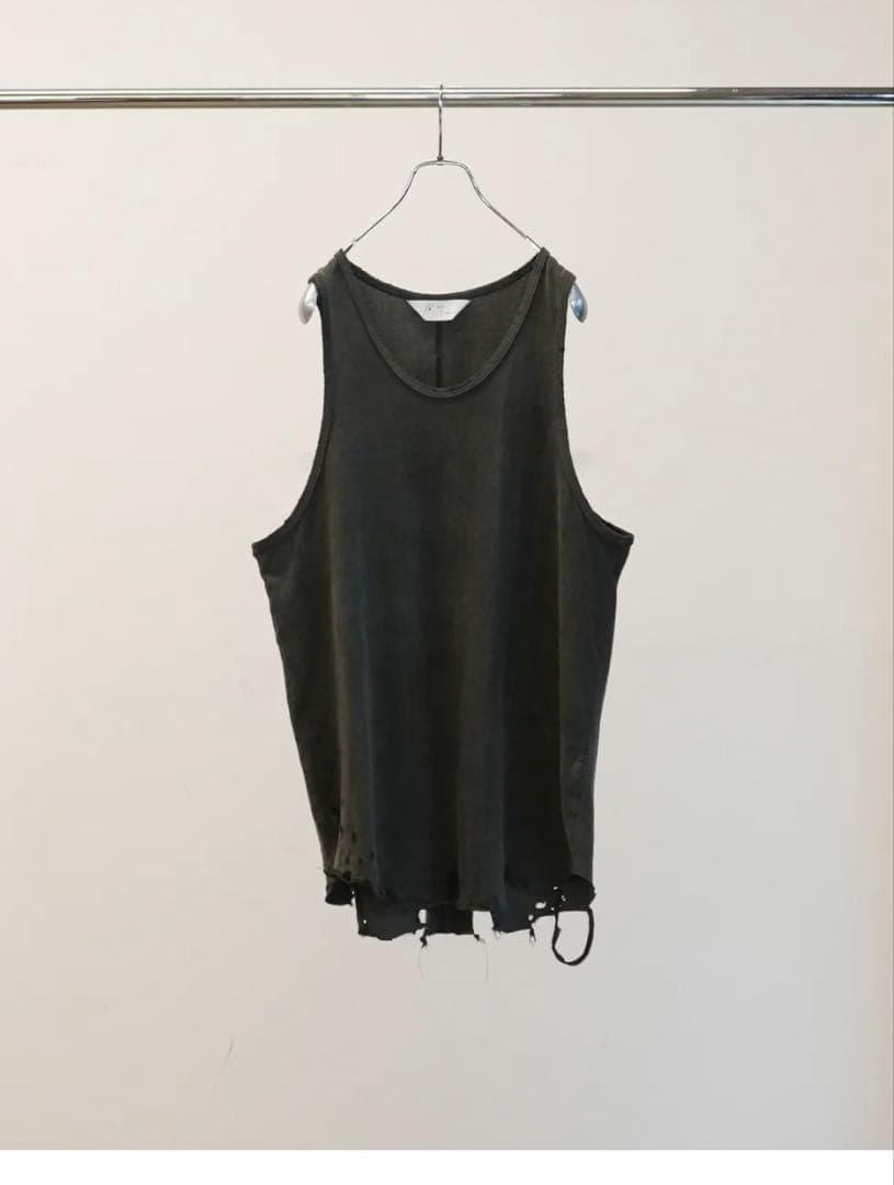 トップス ancellm DAMAGE TANK TOP