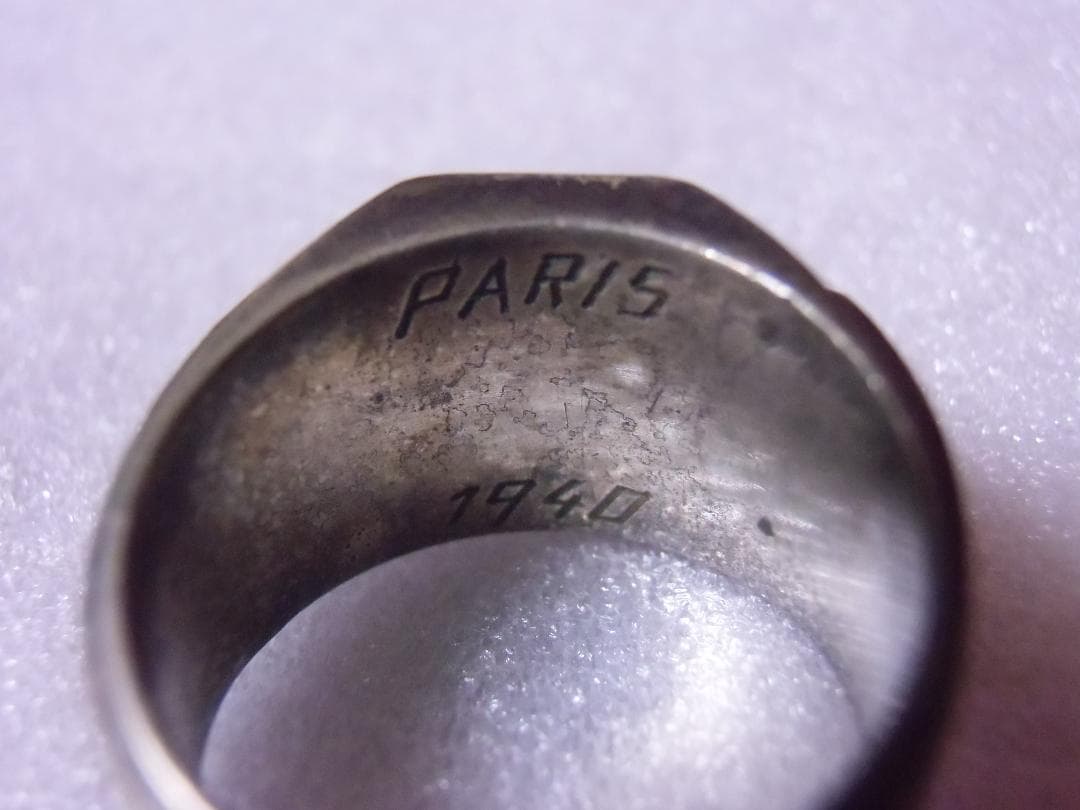 ⊞ドイツ軍＊空軍＊銀製＊約１６号＊リング（実物）