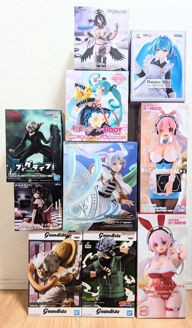 【初音ミク/フリーレン/ルフィ/NARUTO他】プライズ10体セットまとめ売り