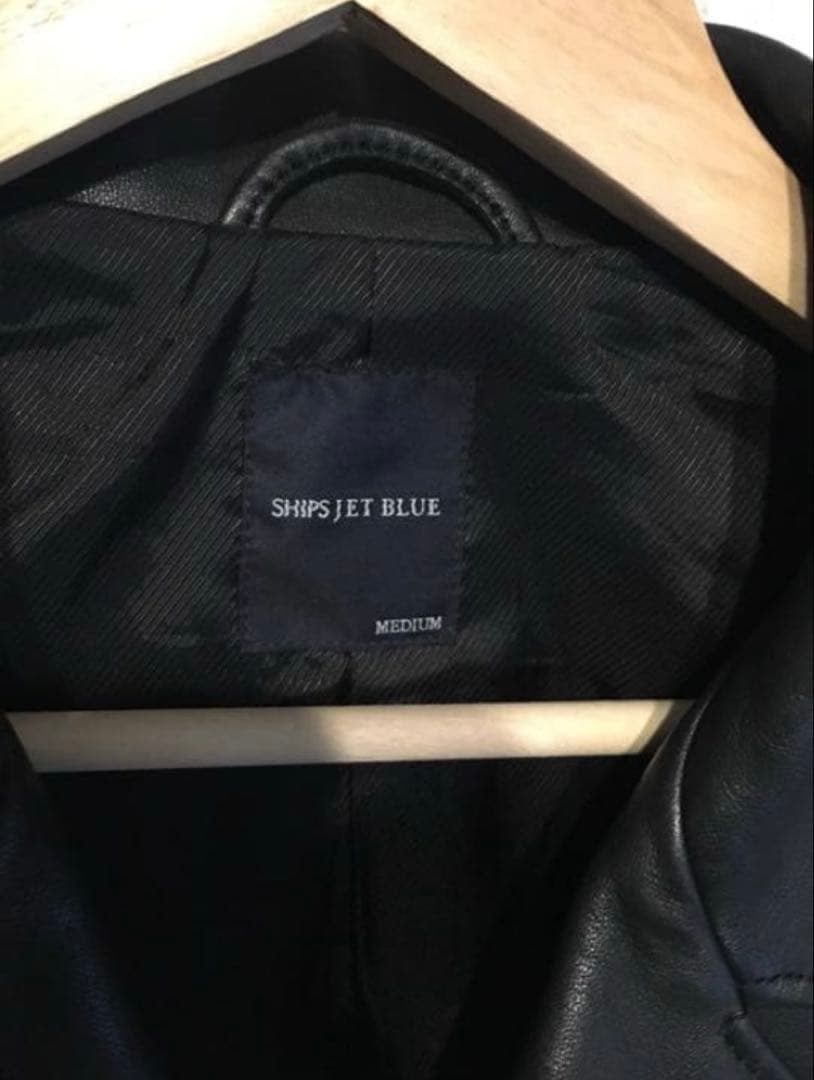 SHIPS (シップス ) ラムレザー ダブルライダースジャケット