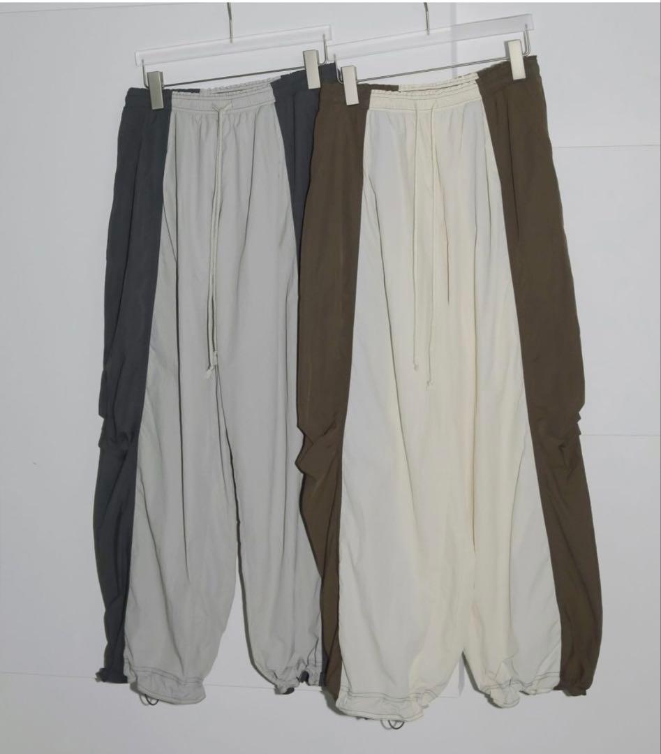 【anuke】Bicolor parachute pants 38size