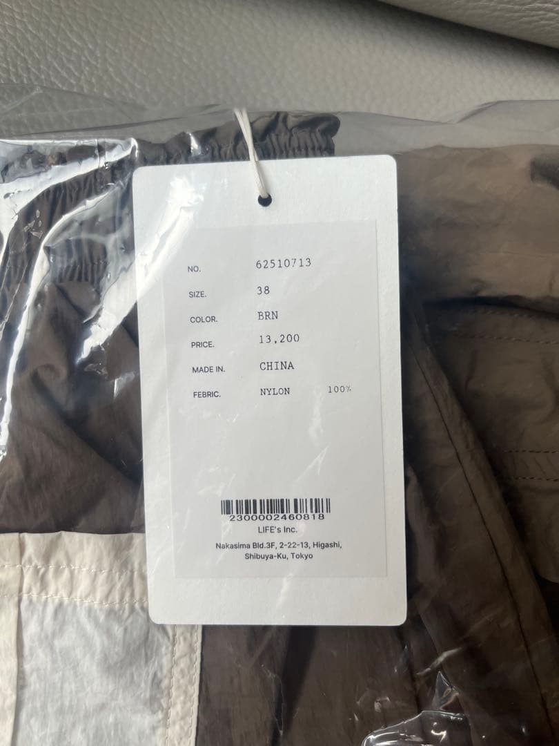 【anuke】Bicolor parachute pants 38size