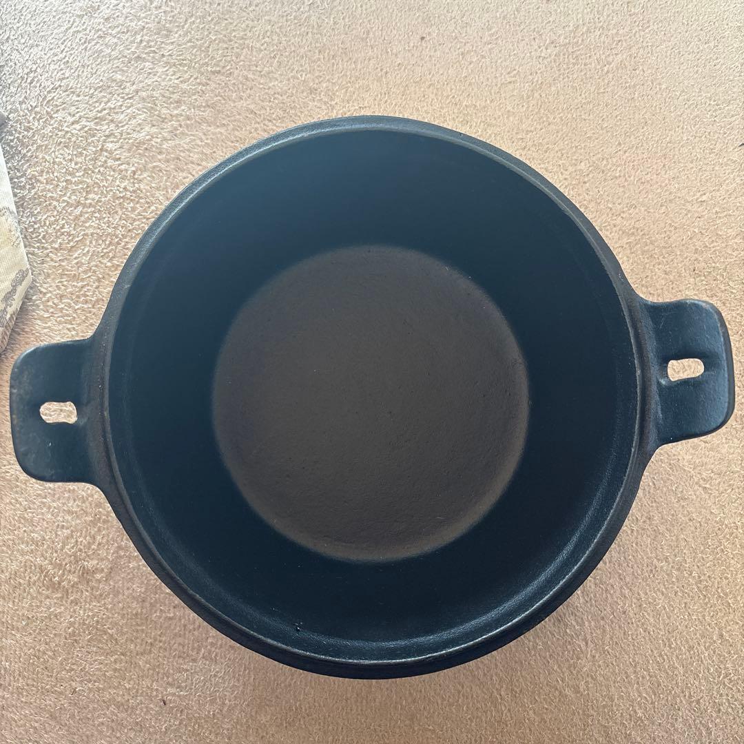 未使用南部鉄器　煮込鍋約20cm　昭和46年