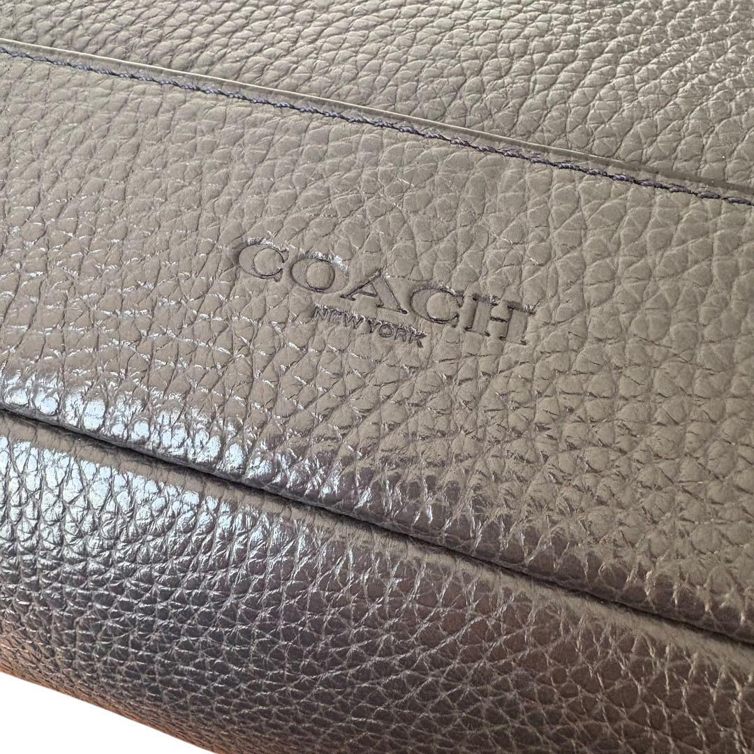 極美品✨COACH シボ革 ビジネスバッグ レザー A4可 ブラック