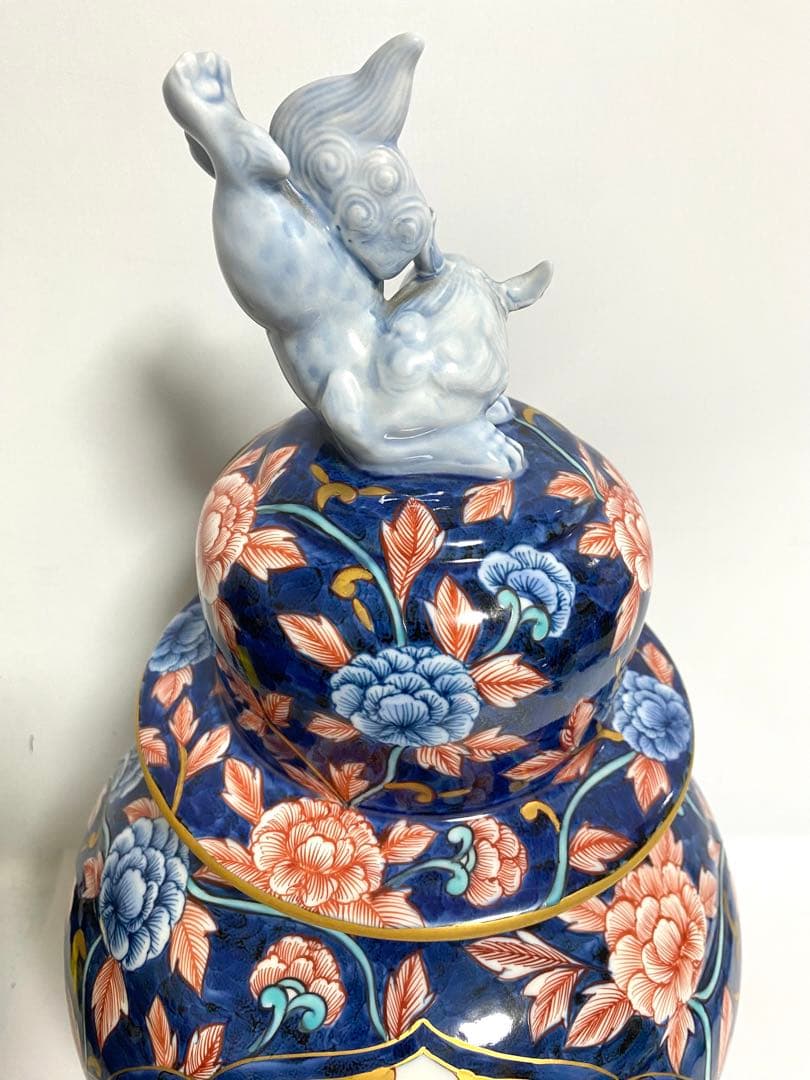 【貴重】朱明窯 藤井朱明作 有田焼 飾り壺 花器 花瓶 染付 骨董品