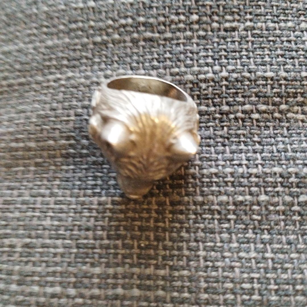 狼の頭部デザイン シルバー925素材 純銀 クロム ガボール好きに BWL