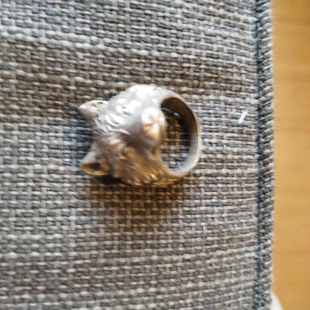 狼の頭部デザイン シルバー925素材 純銀 クロム ガボール好きに BWL