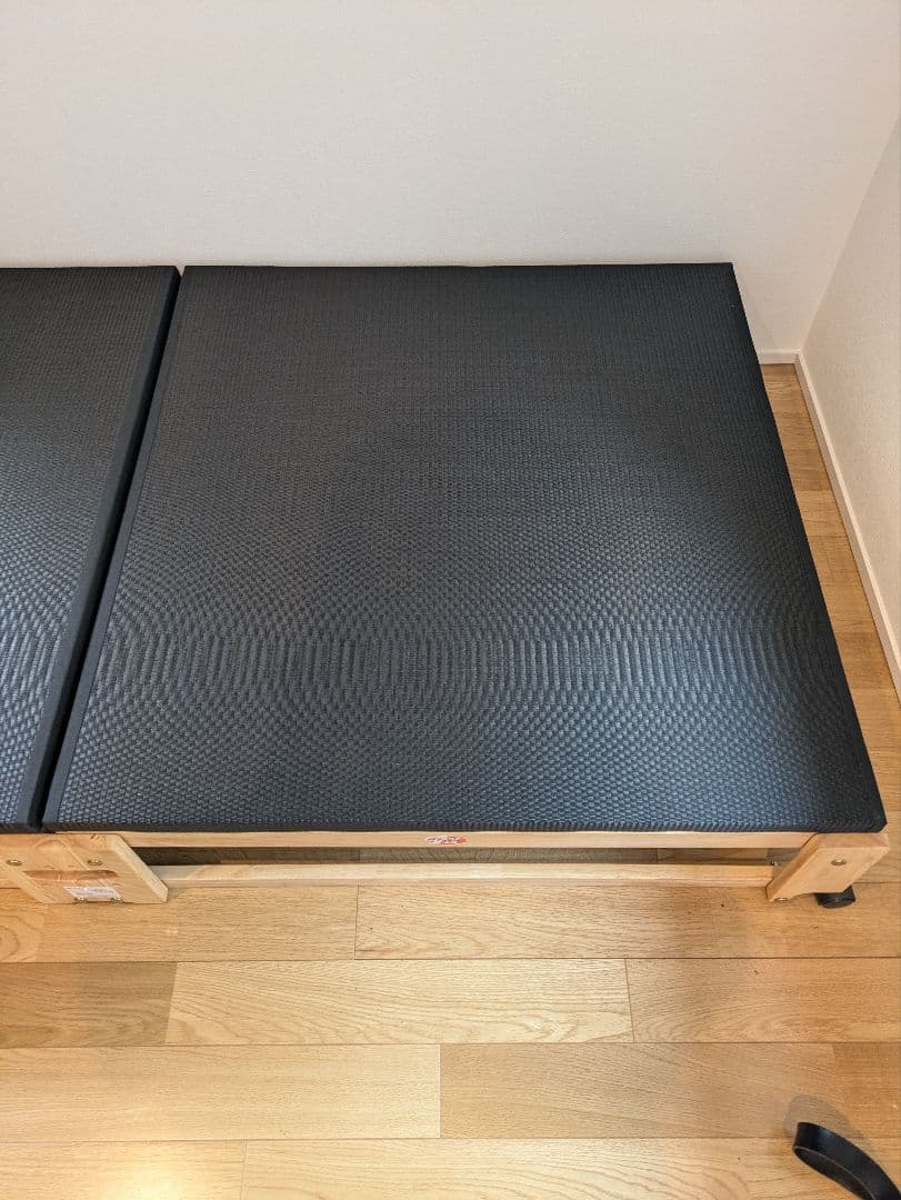 中居木工　炭入り折りたたみベッド畳 ロータイプ ワイドシングル