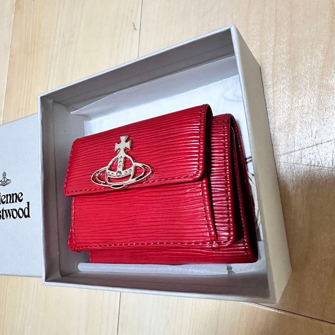 Vivienne Westwood 三つ折り財布 赤 銀マーク