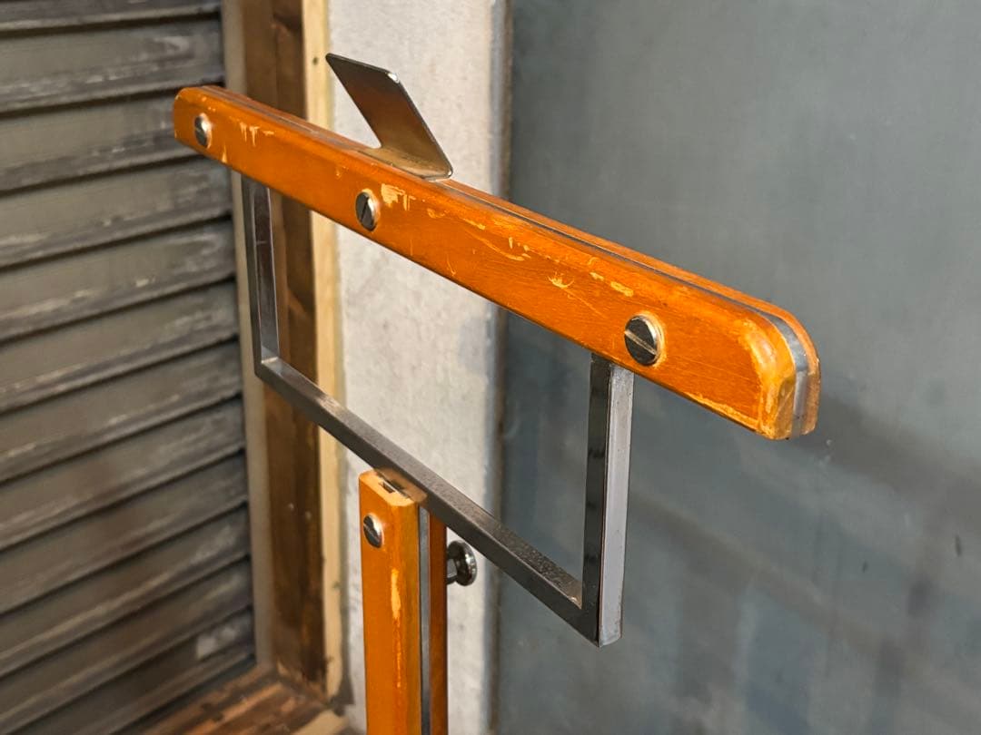 T字 ハンガーラック 伸縮 ウッド×アイアン ハンガー