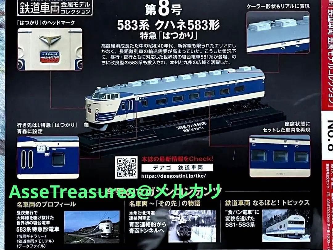 新品未開封 美品 デアゴスティーニ 金属モデルコレクション クハネ583はつかり