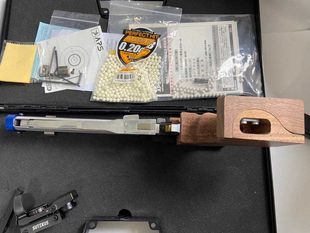 エアガンAPS3 マルゼンリミテッドエディション2017 左手用木製グリップ