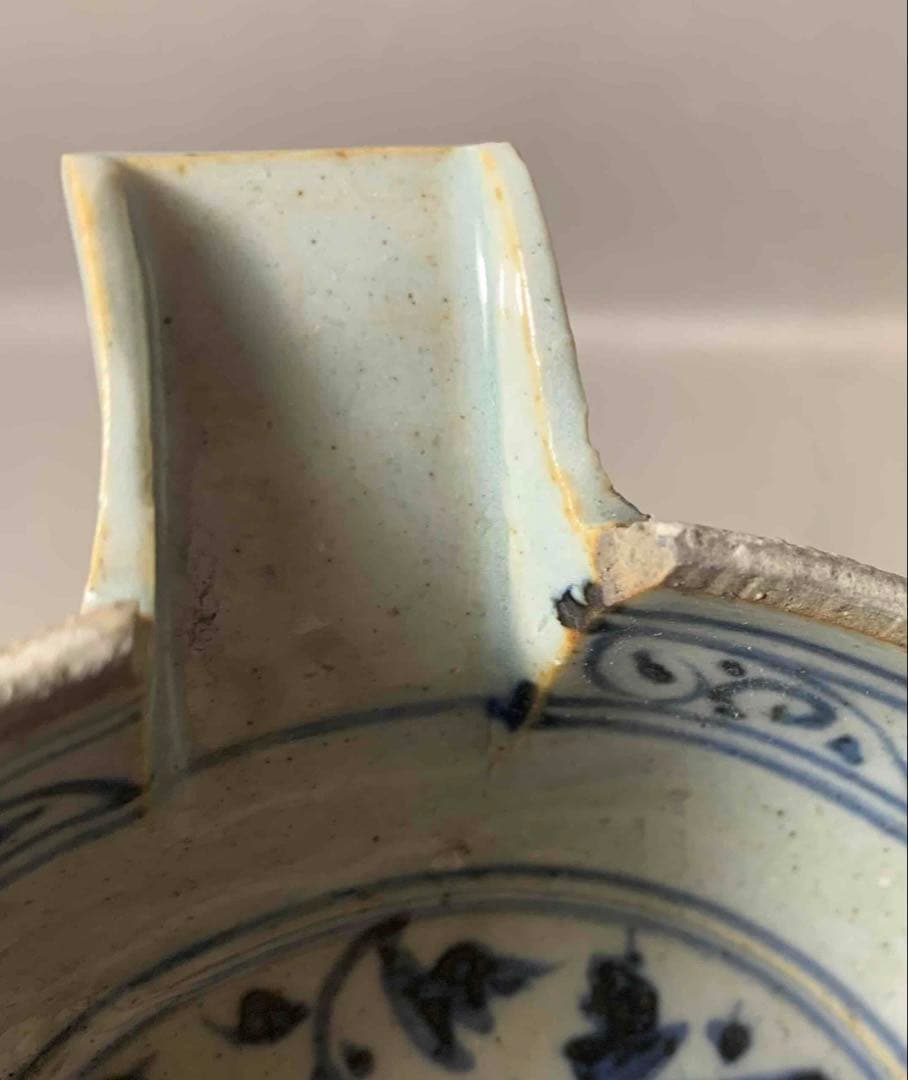 中国 染付花の絵片口　f2250905