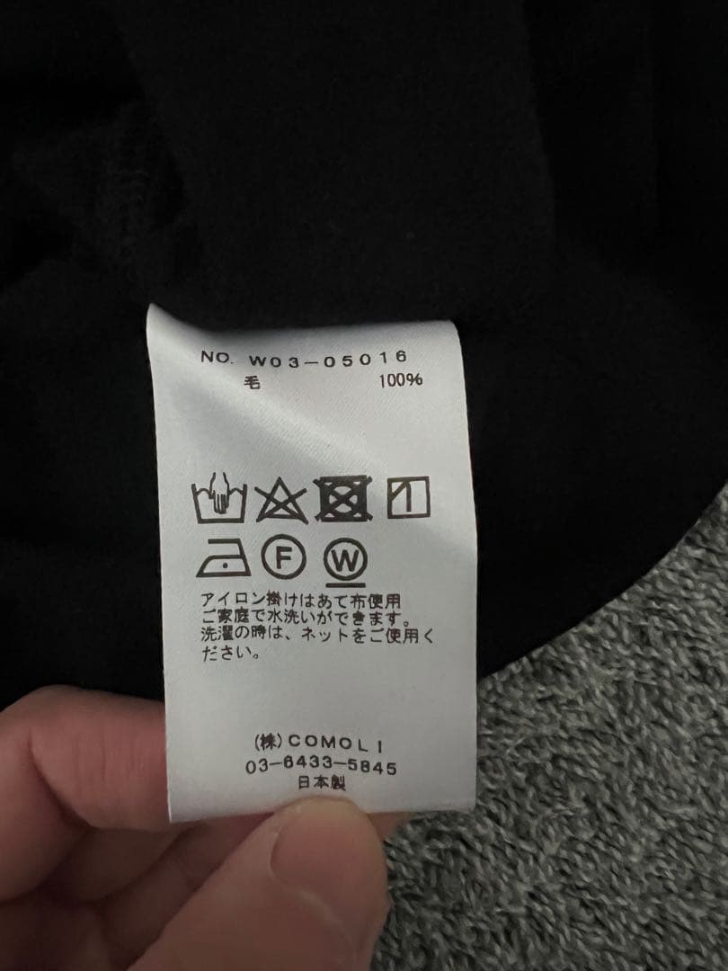 COMOLI 22AW ウール天竺長袖タートルネック サイズ3